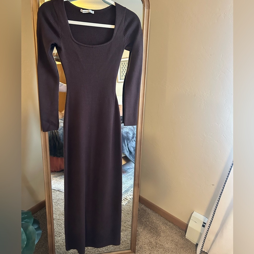 Abercrombie & Fitch Chocolate Long Sleeve Dress